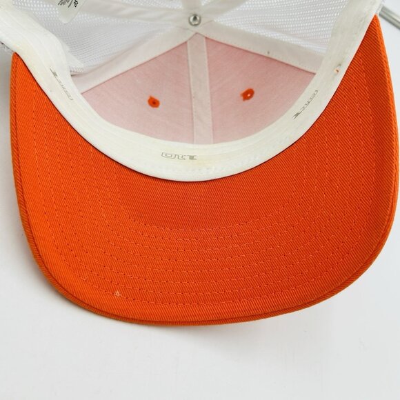 Columbia PFG Auburn University Trucker Hat Cap Mesh Orange White NCAA Snap Back - Picture 10 of 10
